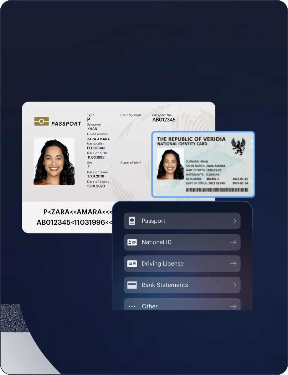 Document Verification — Configure & Collect interface