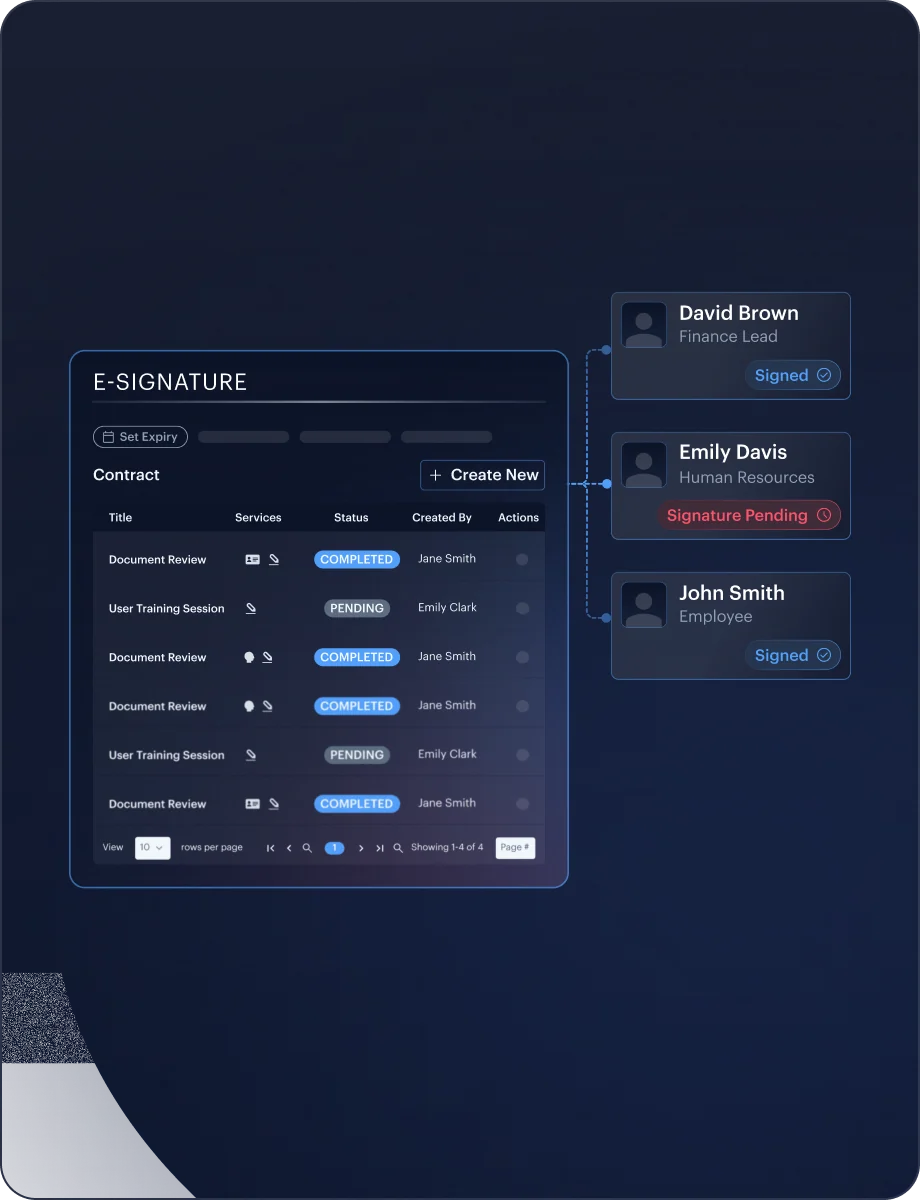 E-Signature — Configure & Collect interface