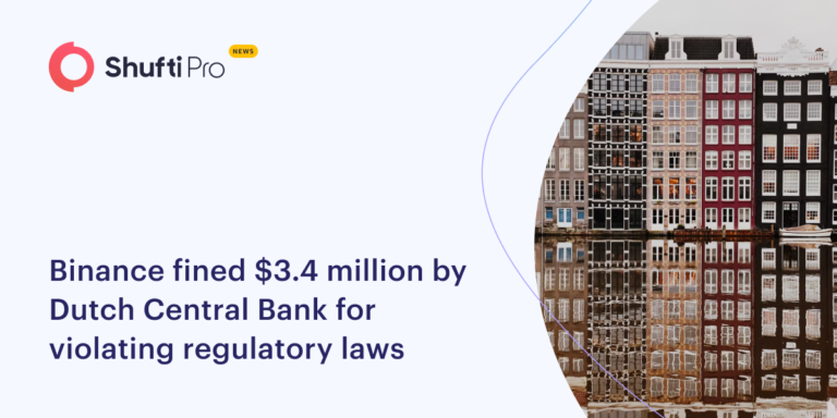 Binance Fined $3.4 million by Dutch Central Bank For Violating Regulatory Laws