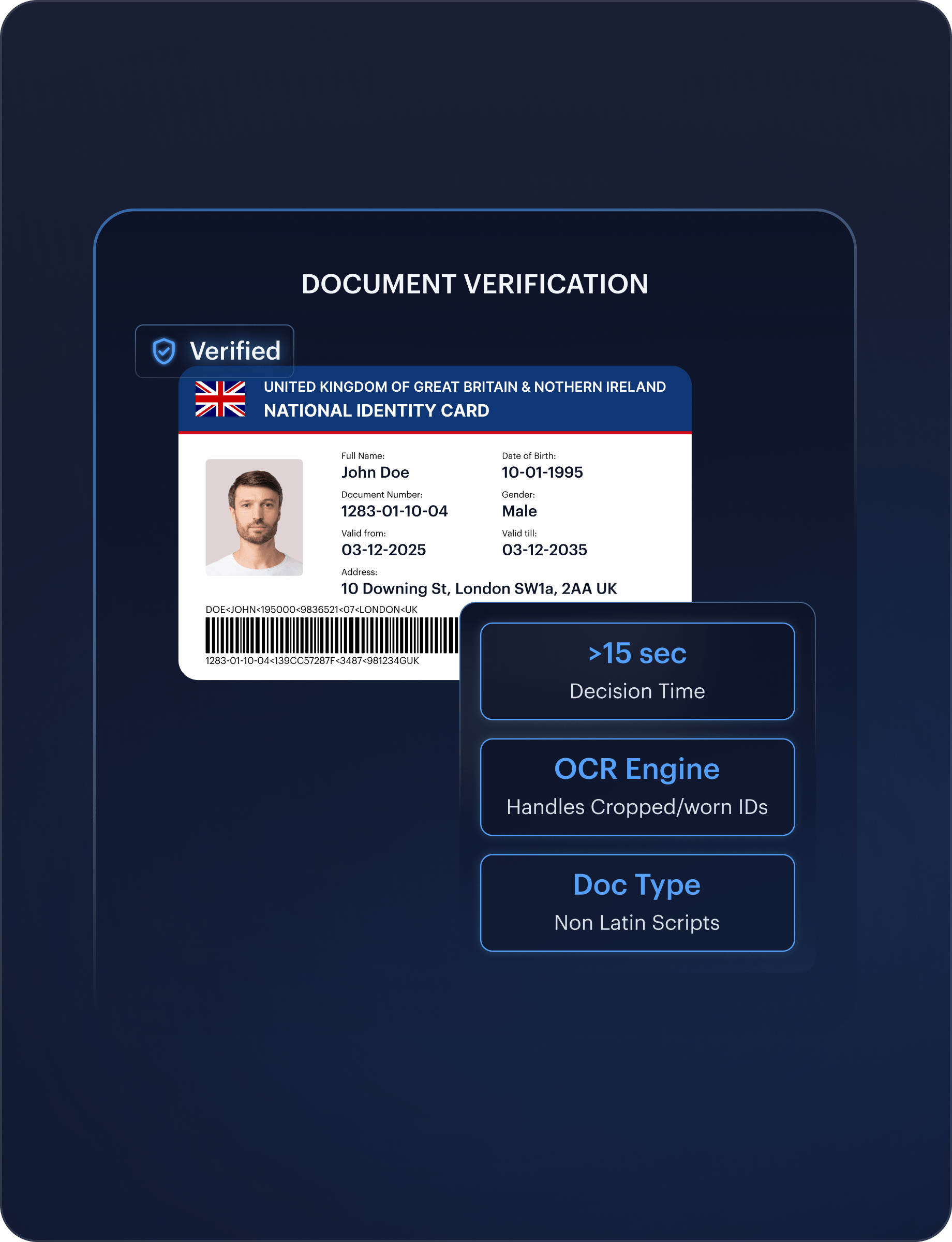 Document Verification age assurance interface