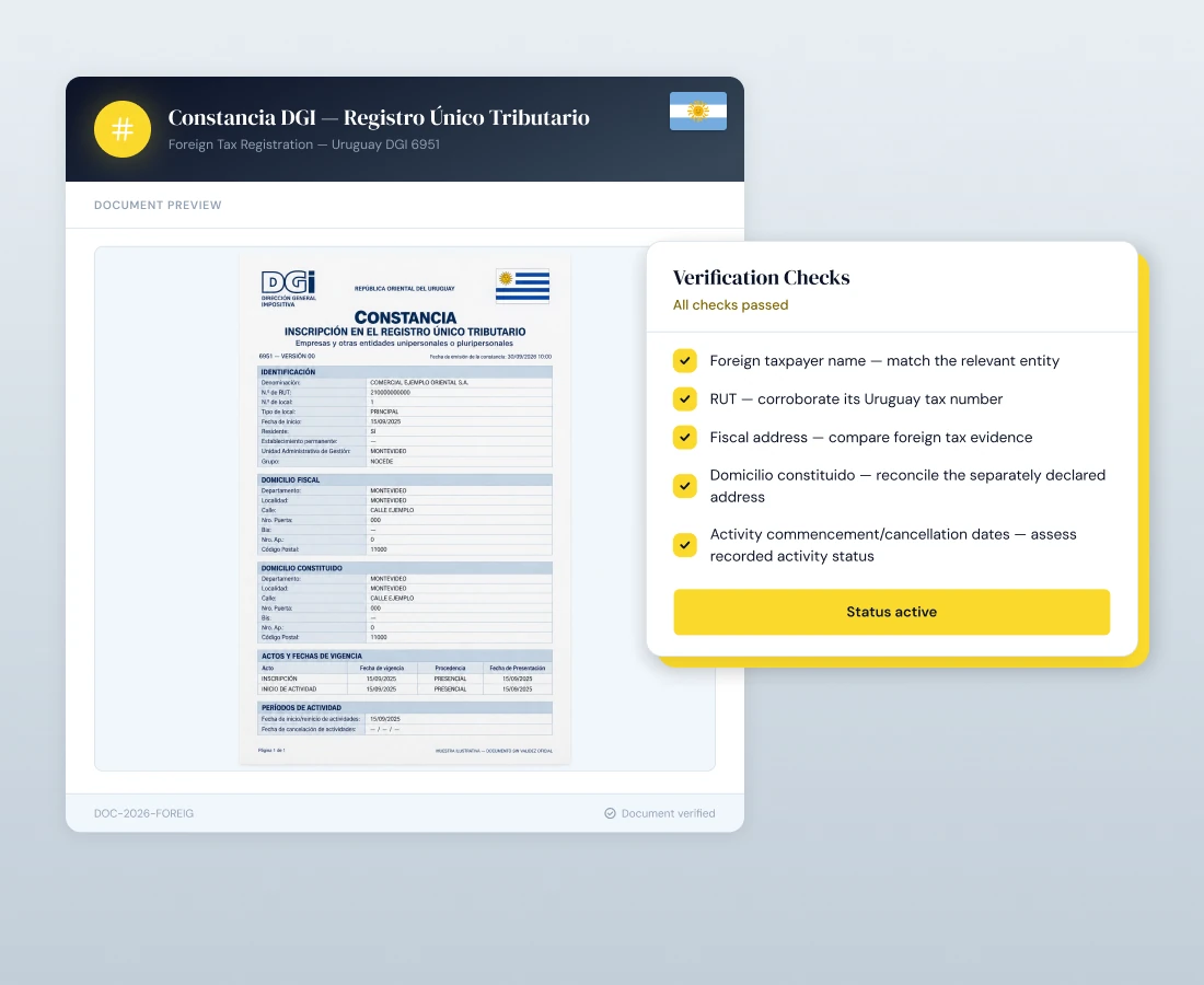 Foreign Tax Registration and FATCA/CRS Self-Certification