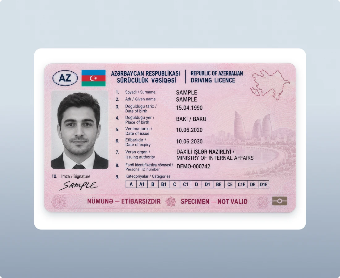 Azerbaijani Driving License