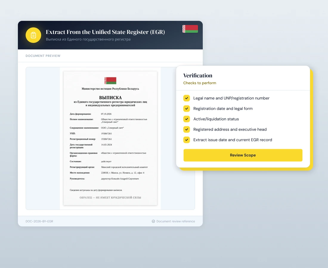 Extract From the Unified State Register (EGR)