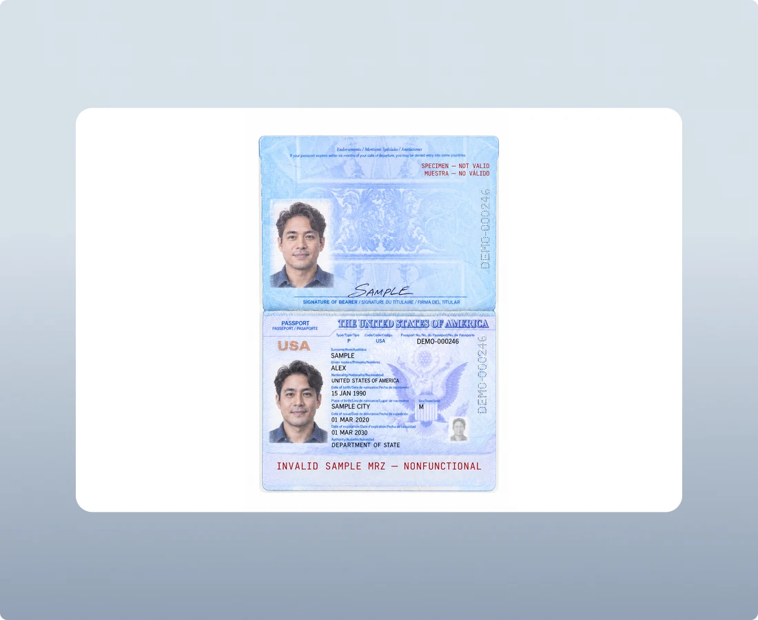 Foreign Passports and National ID Cards