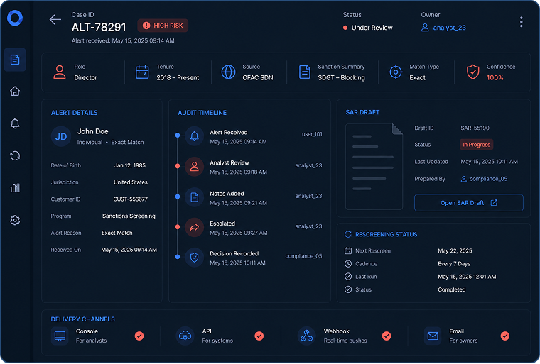 Proprietary stack mockup — unified, in-house, single accountable verification architecture.