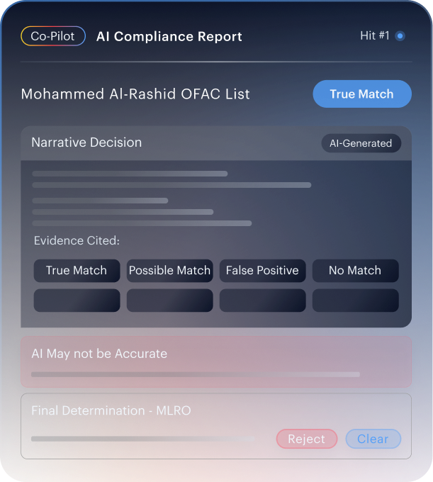 Layered defenses mockup — liveness, face match, and document authenticity signals.