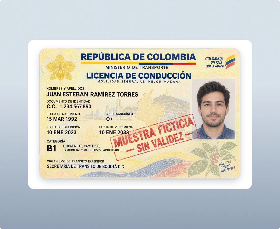 Colombian Driving License