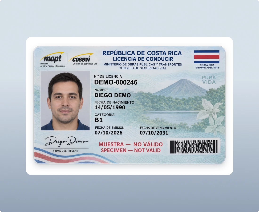 Costa Rica Driving License