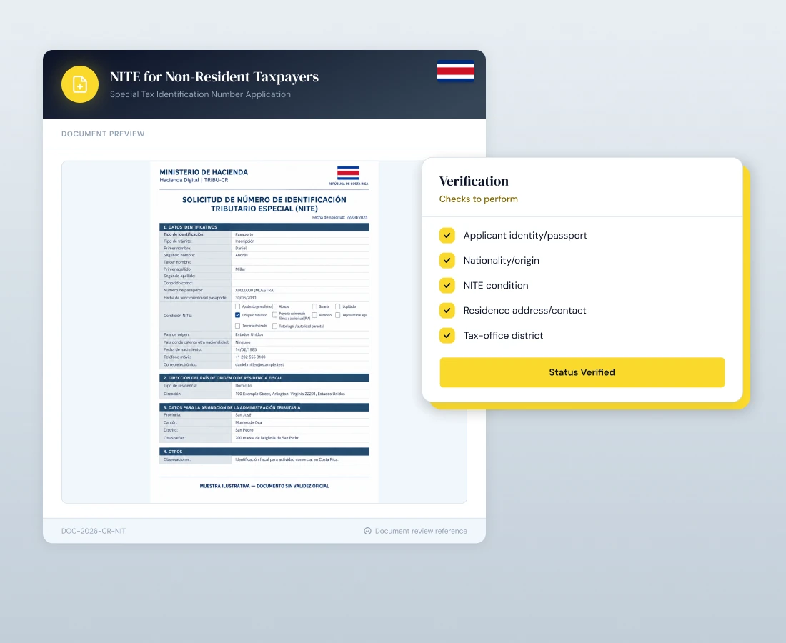 NITE for Non-Resident Taxpayers