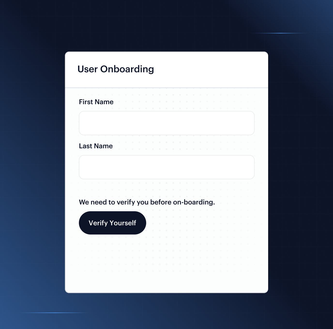 Customer Due Diligence — verification case mockup showing KYC, KYB, AML, and UBO checks running in a single session