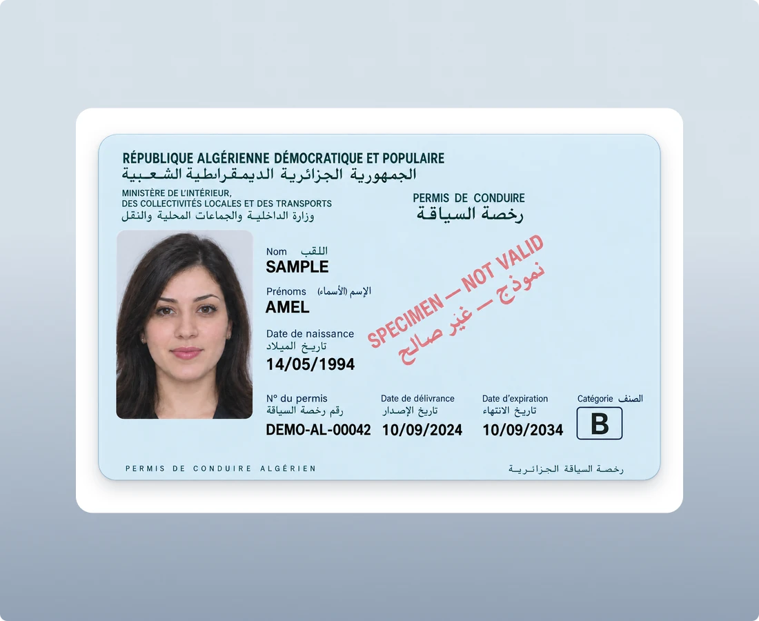 Algerian Driving License