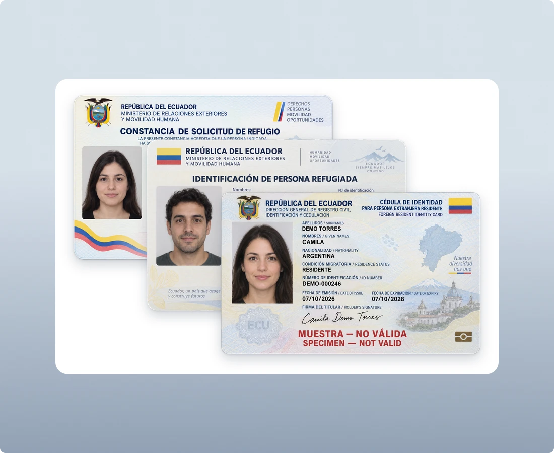 Cédulas for Resident Foreigners, Refugee and Asylum Cards