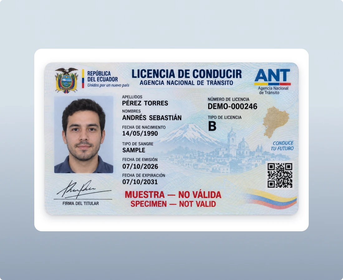 Ecuadorian Driving Licence