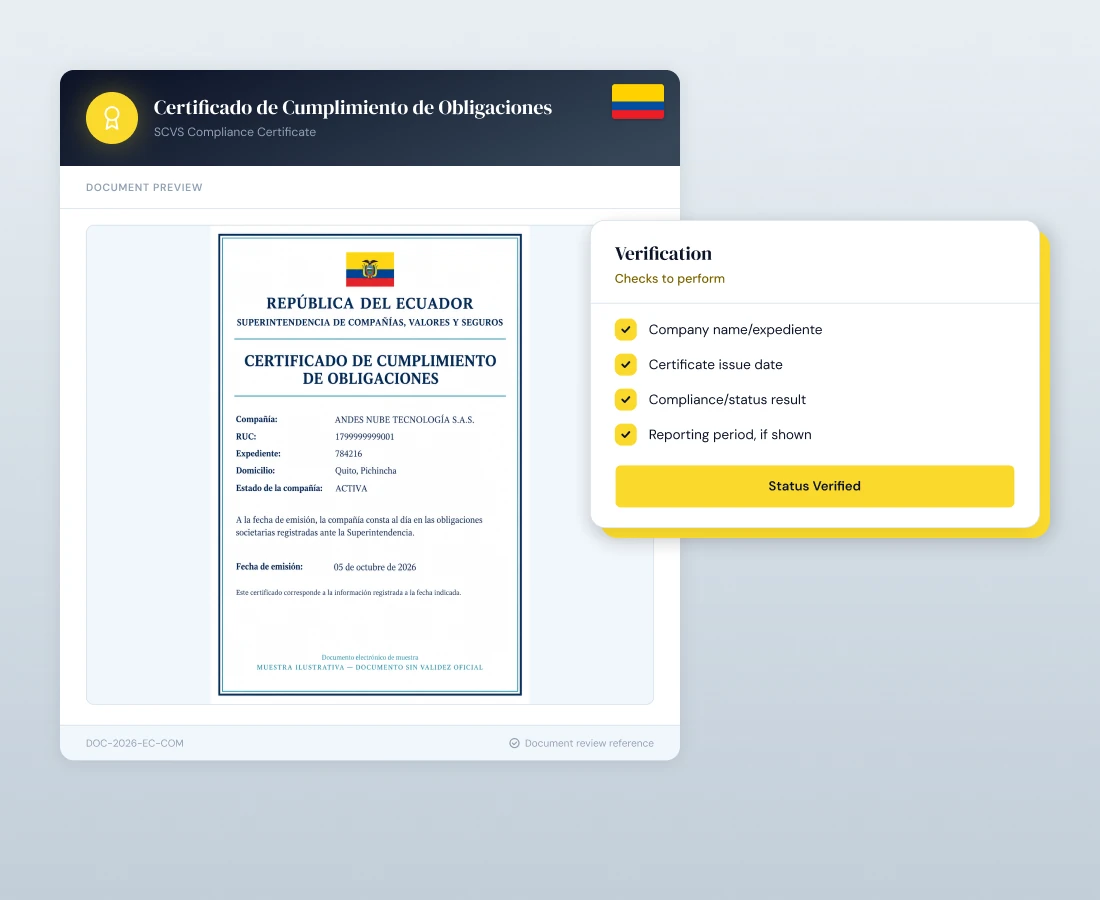 Certificado de Cumplimiento de Obligaciones