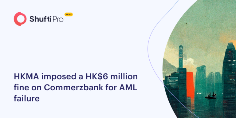 HKMA imposed a HK$6 million fine on Commerzbank for AML Failure