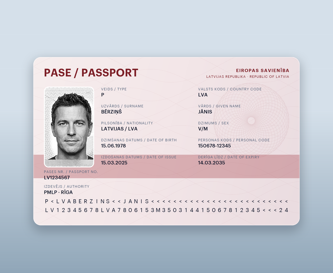 Latvian Passport (pase)