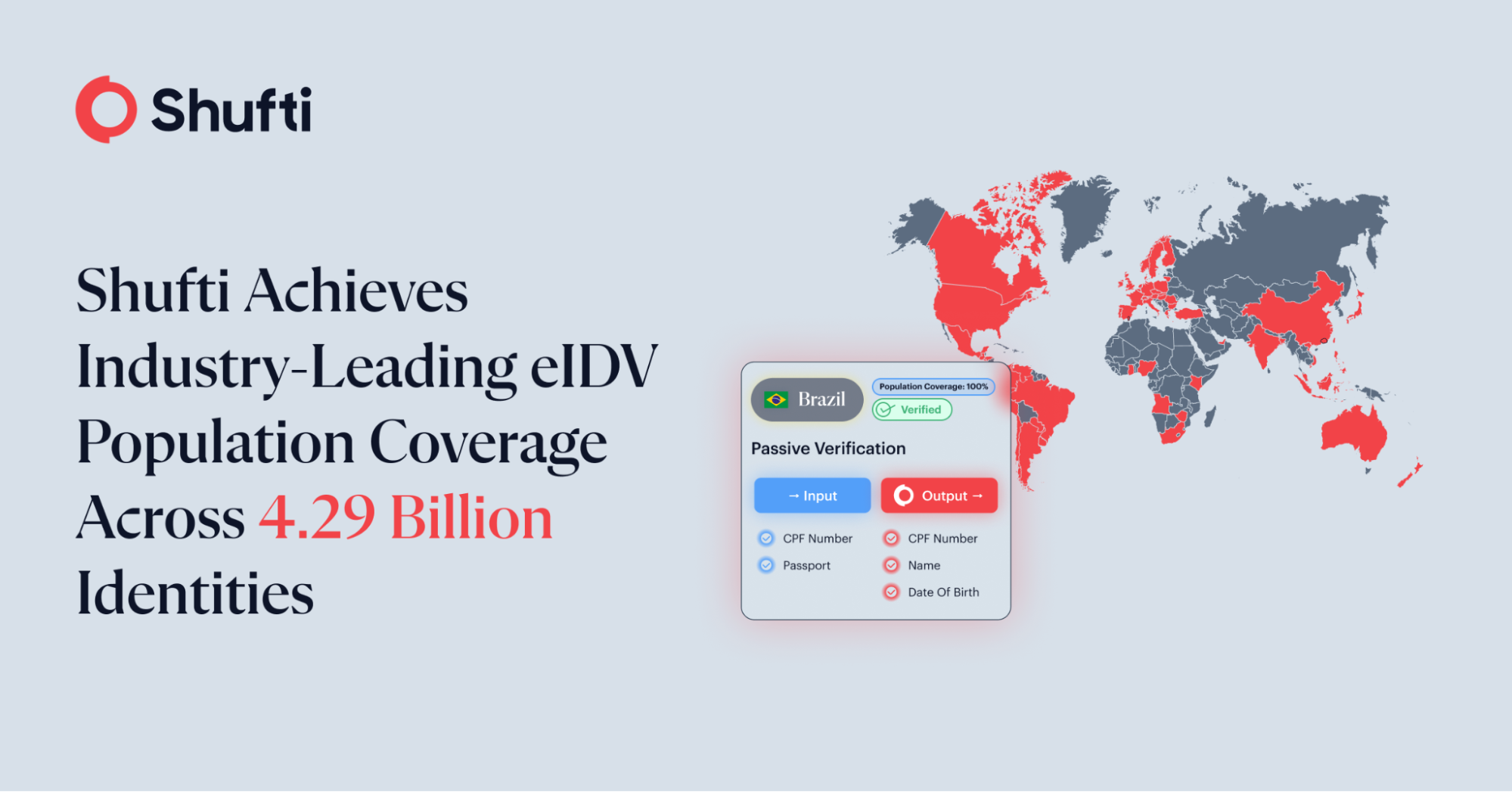 Shufti Achieves Industry-Leading eIDV Population Coverage Across 4.29 Billion Identities