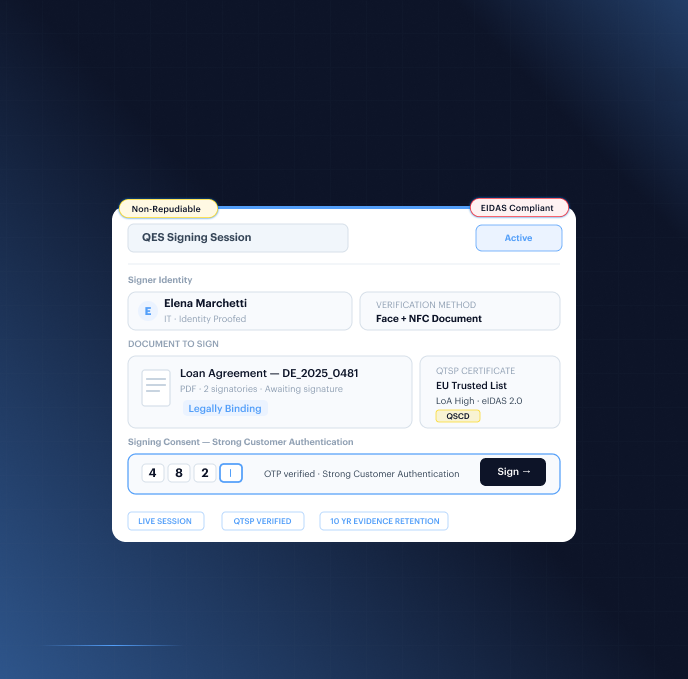 Fraud Hub case review — multi-layer risk signals showing injection attack, device intelligence, document forensics, and biometric liveness correlated in one verification session
