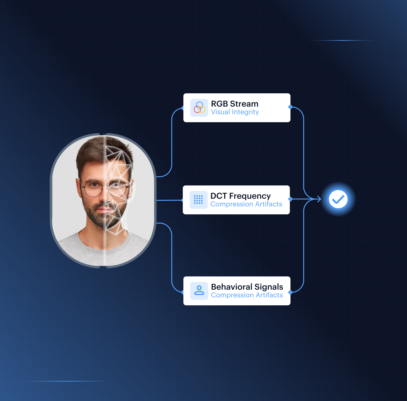 Fraud Hub case review — multi-layer risk signals showing injection attack, device intelligence, document forensics, and biometric liveness correlated in one verification session