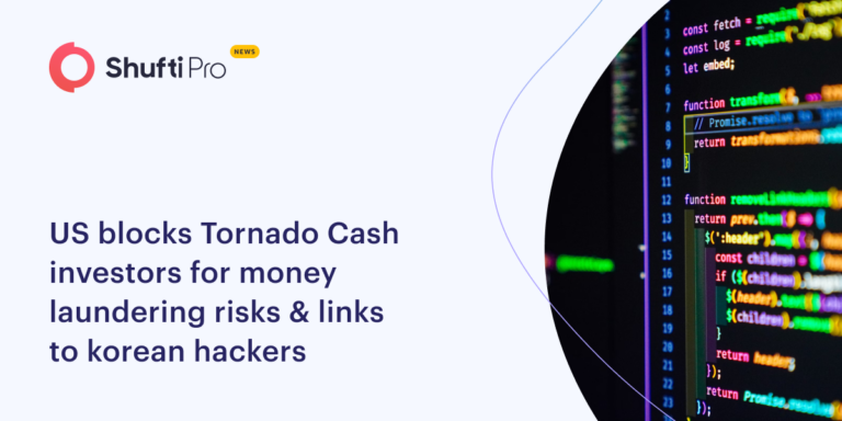 US Blocks Tornado Cash Investors for Money Laundering Risks & Links to Korean Hackers