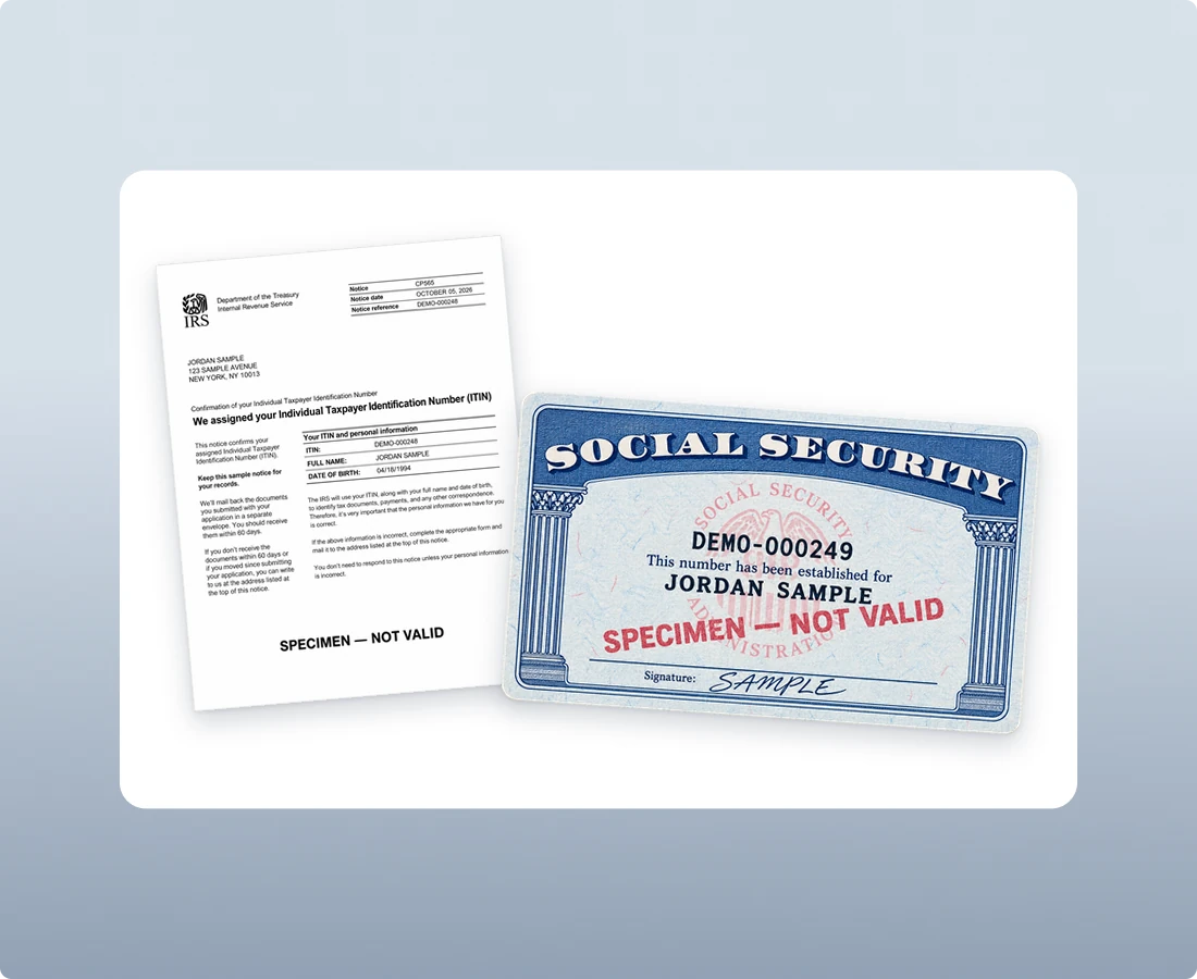 Social Security Number and ITIN