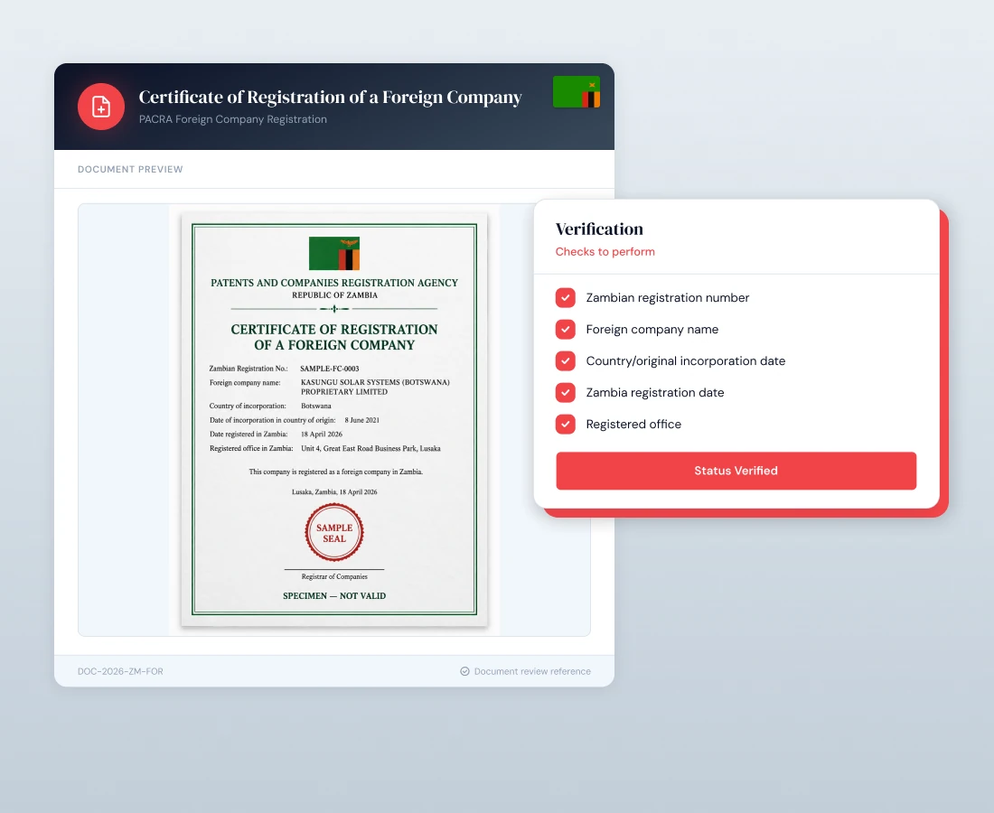 Foreign Company Registration