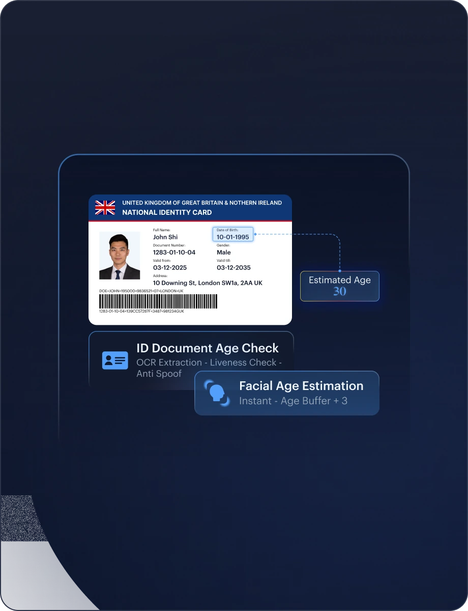 Age Verification monitoring interface