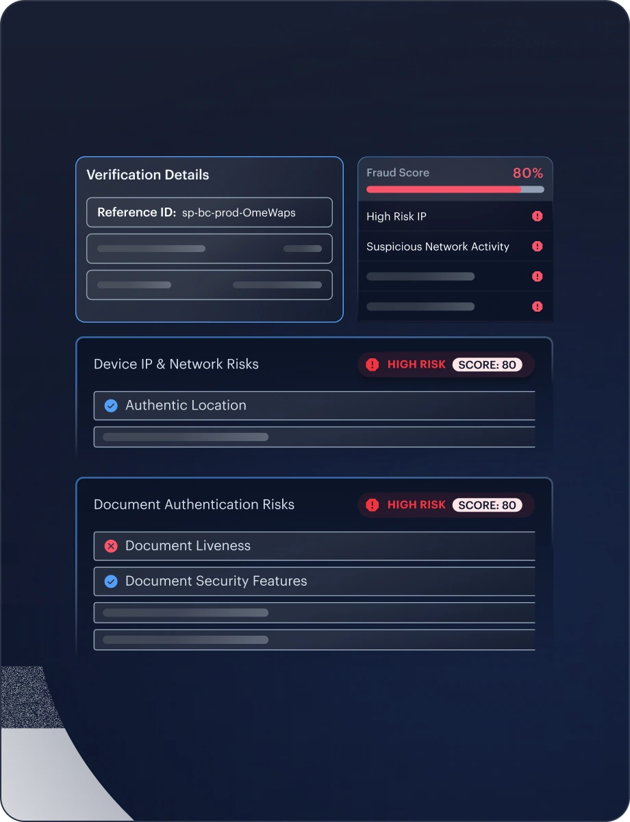 Fraud Hub monitoring interface