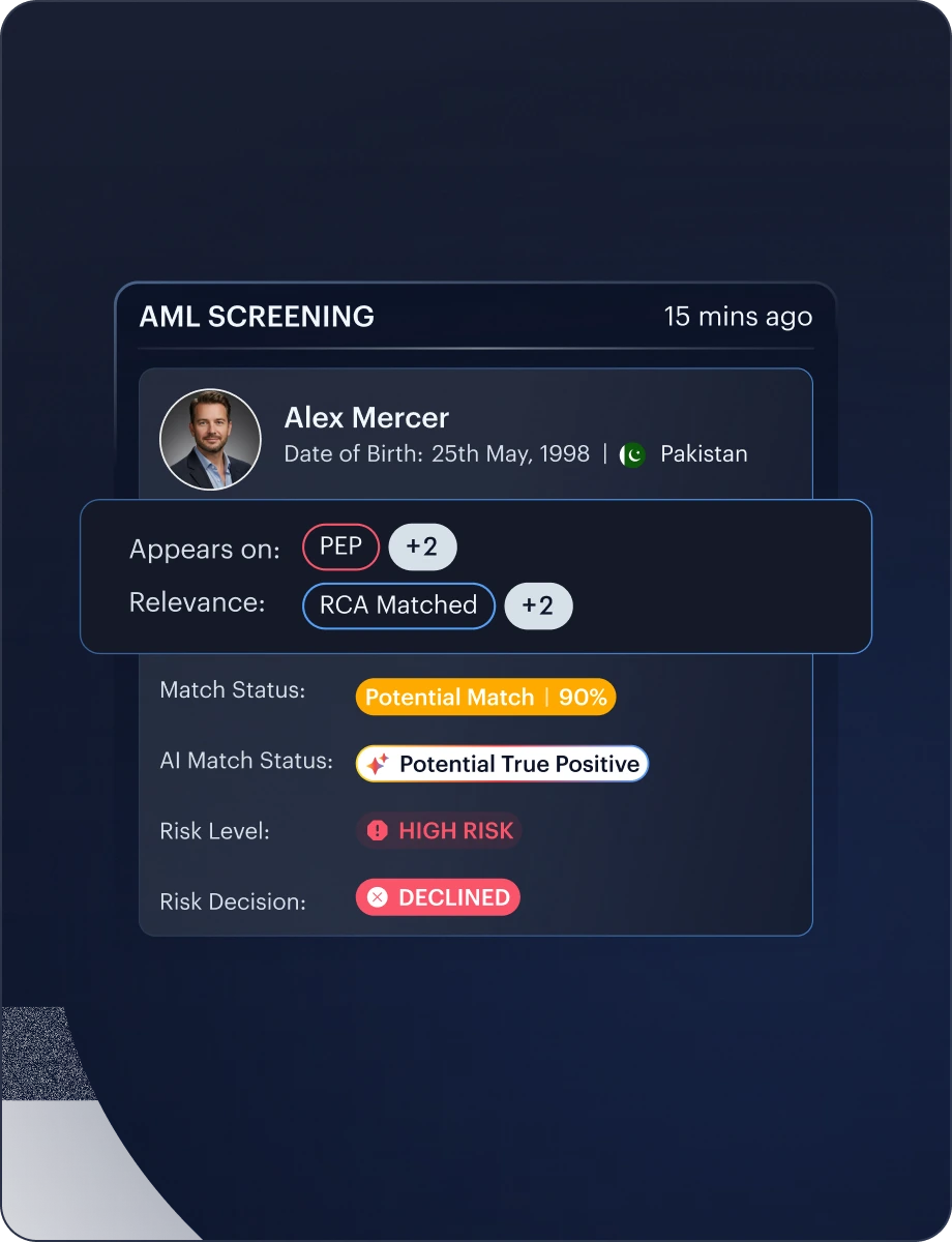 PEP & RCA monitoring interface