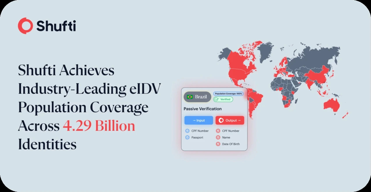 Shufti Achieves Industry-Leading eIDV Population Coverage Across 4.29 Billion Identities