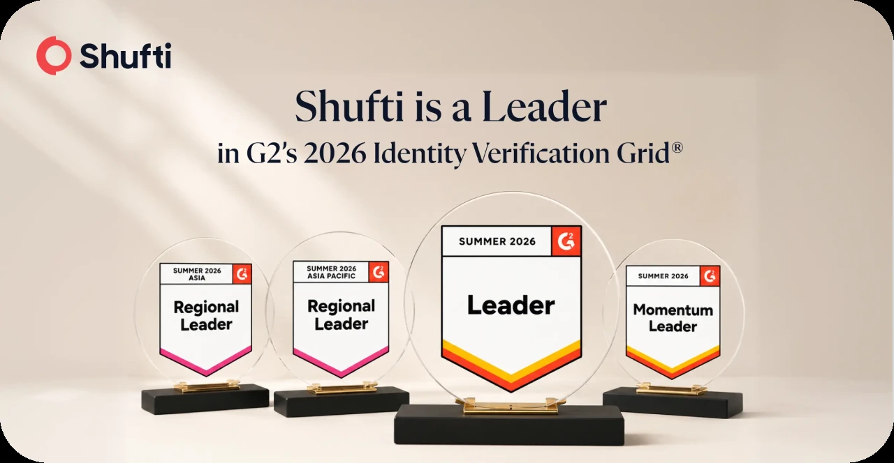 Shufti Ranked as a Leader in G2’s Summer 2026 Identity Verification Grid® Report