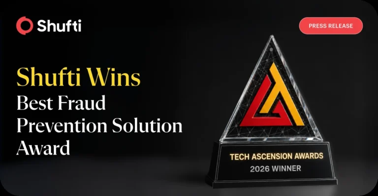 Tech Ascension Awards Declares Shufti as The Best Fraud Prevention Solution of 2026