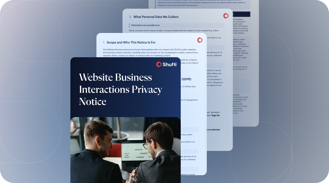 Website Business Interactions Privacy Notice