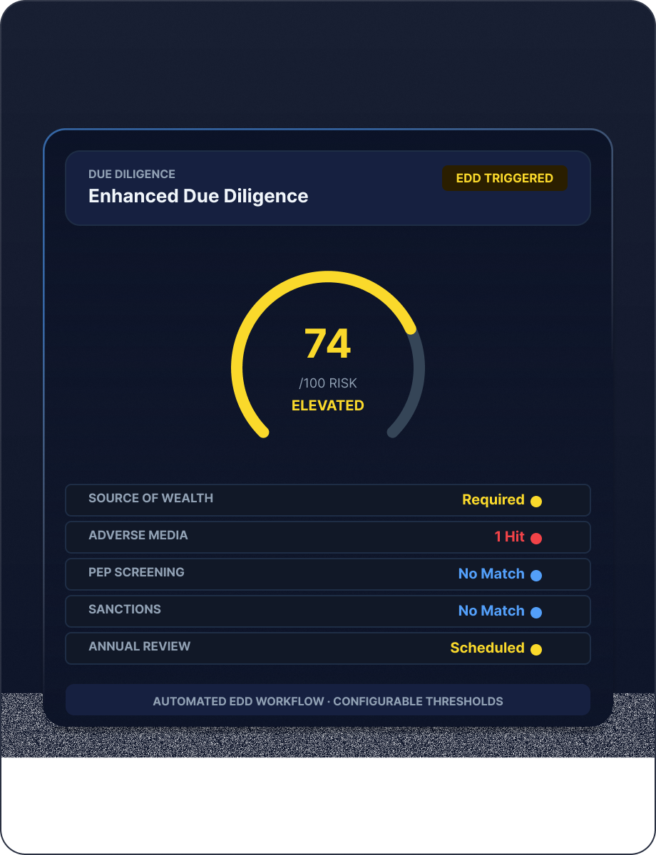 Due Diligence mockup