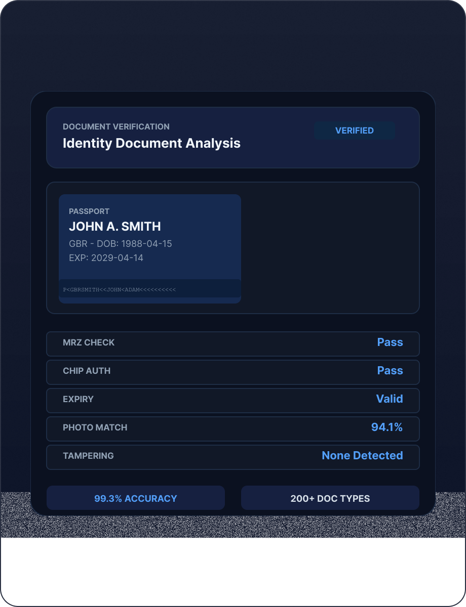 Document Verification mockup