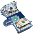 Bank card and cash