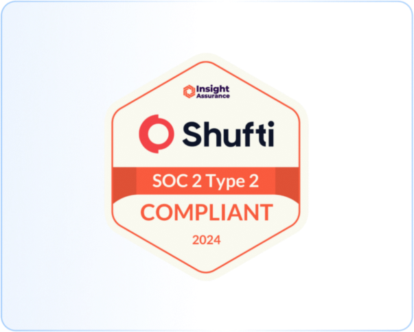 Shufti SOC 2 Type 2 compliant badge